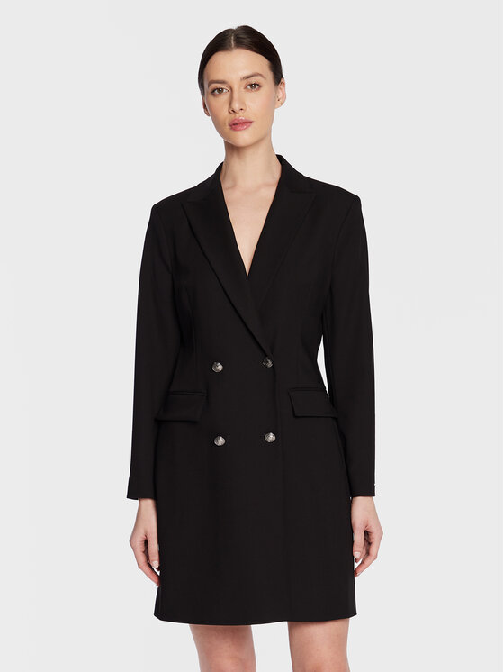 Tommy Hilfiger Tommy Hilfiger Hétköznapi ruha By Night WW0WW37334 Fekete Oversize