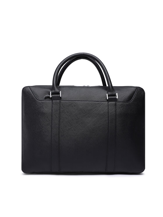 Guess Guess Nešiojamo kompiuterio krepšys Certosa Saffiano Smart HMECSA P3138 Juoda