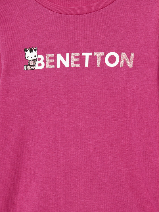 United Colors Of Benetton United Colors Of Benetton Μπλουζάκι 3I9WG10F7 Ροζ Regular Fit