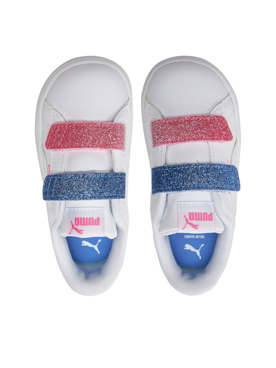 Puma Puma Snīkeri Smash 3.0 L Glitter Velcro V Inf 395610-01 Balts