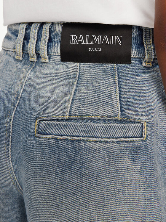Balmain Balmain Džínsy DF0ML095DF17 Modrá Loose Fit