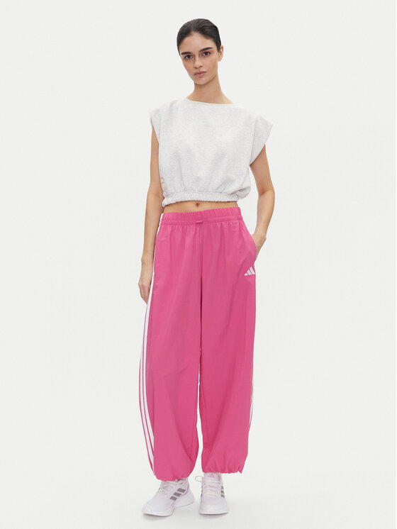 adidas adidas Παντελόνι φόρμας Essentials 3-Stripes JC8167 Ροζ Loose Fit