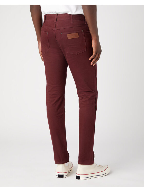 Wrangler Wrangler Spodnie materiałowe LARSTON Czerwony Slim Fit