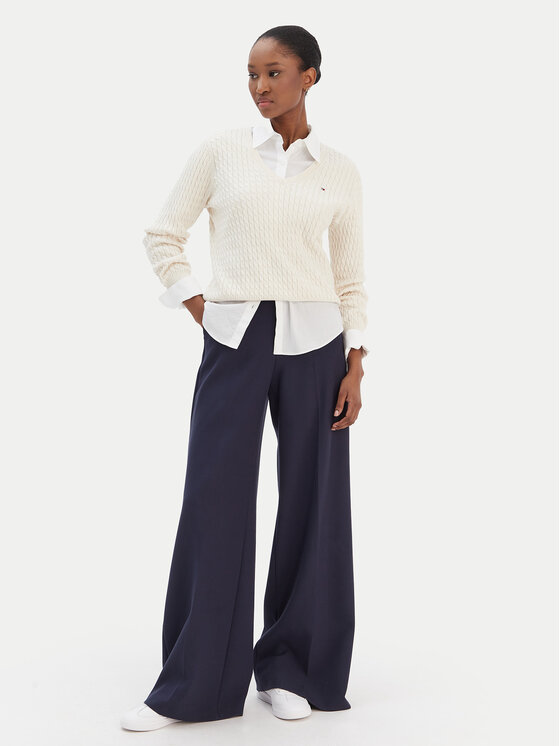 Tommy Hilfiger Tommy Hilfiger Sveter WW0WW44987 Béžová Regular Fit