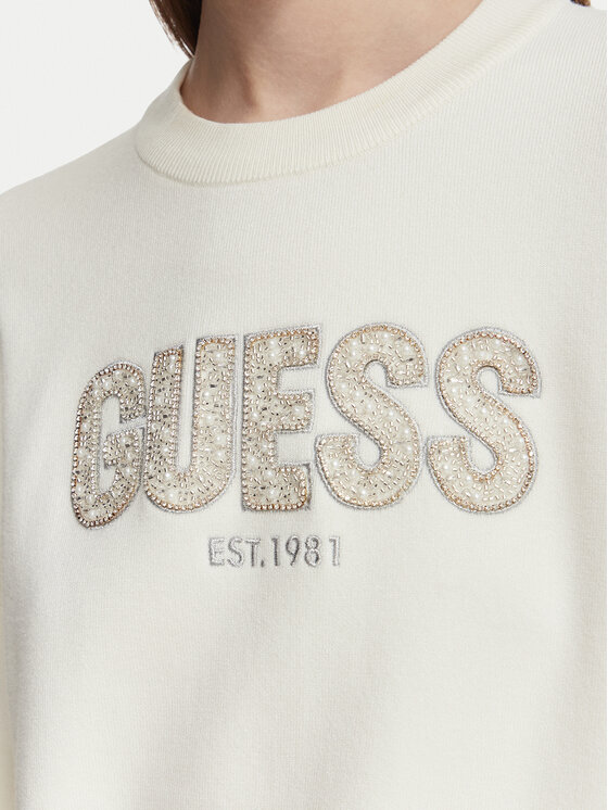 Guess Guess Sveter W6YR30 Z0978 Krémová Regular Fit