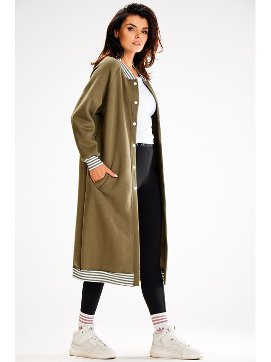 Awama Awama Mikina A612 Khaki Basic Fit
