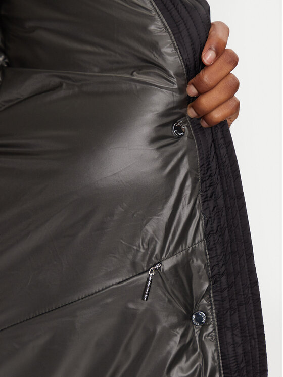 Hetregó Hetregó Пухено яке Karen 8N605 Черен Regular Fit