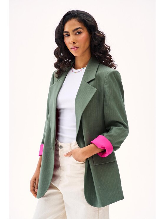 NAOKO NAOKO Marynarka Fresh Chapter Zielony Regular Fit