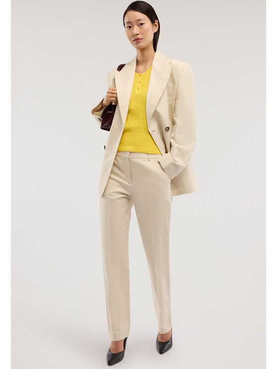 Trussardi Trussardi Spodnie materiałowe P231A102346N002 Kremowy Regular Fit