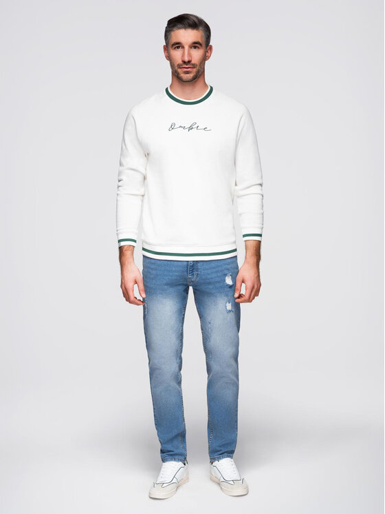 Ombre Ombre Jeansy OM-PADP-0254 Niebieski Regular Fit