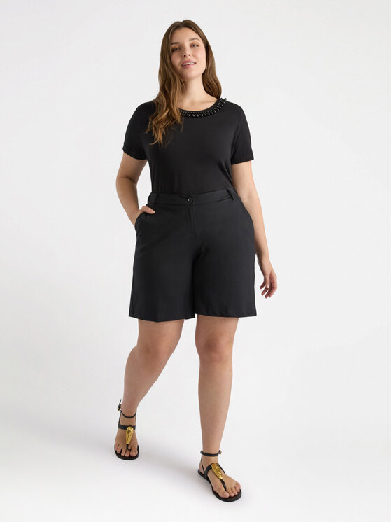 Fiorella Rubino Fiorella Rubino Spodnie materiałowe P086L002230N033 Czarny Regular Fit