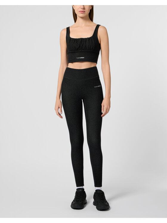 Plein Sport Plein Sport Koszulka techniczna 29189 Czarny Jogger Fit