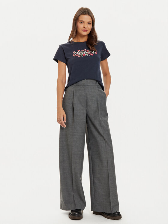 Pepe Jeans Pepe Jeans Marškinėliai Ginny PL505945 Tamsiai mėlyna Regular Fit