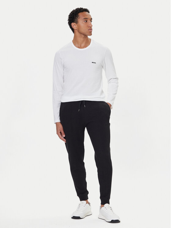 BOSS BOSS Долнище анцуг Structure 50540577 Черен Regular Fit