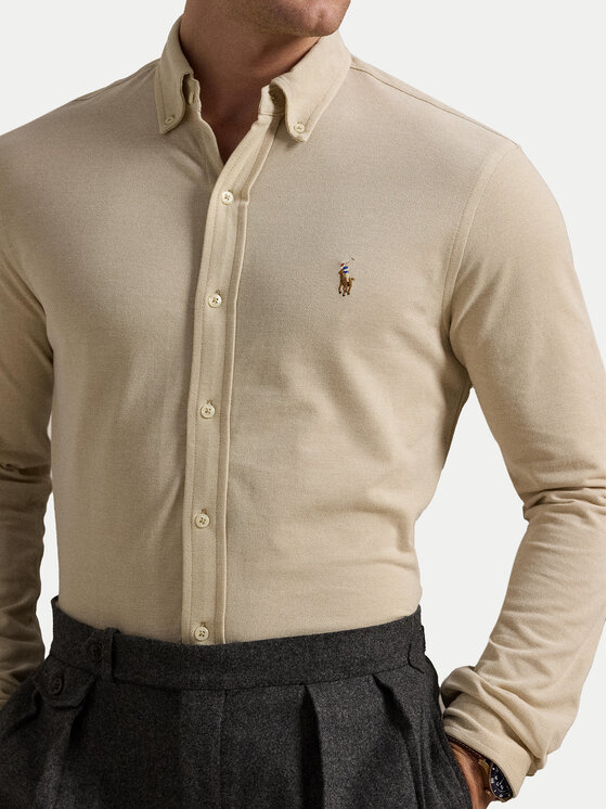 Polo Ralph Lauren Polo Ralph Lauren Cămașă 710932545007 Bej Custom Fit