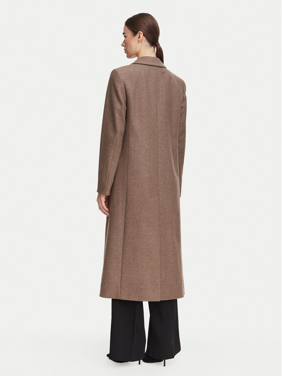 HUGO HUGO Vilnonis paltas Mojeni 50569838 Ruda Relaxed Fit