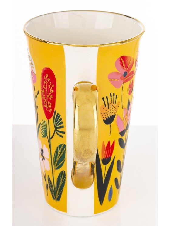 MIAhome MIAhome Kubek porcelanowy 700 ml BLUMEN-I 17x15x10 cm żółty Żółty