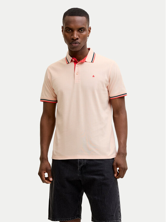 Jack & Jones Tricou polo Paulos 12136668 Portocaliu deschis Regular Fit