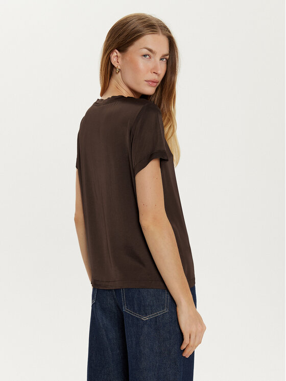 ViCOLO ViCOLO Marškinėliai TS0201 Ruda Regular Fit