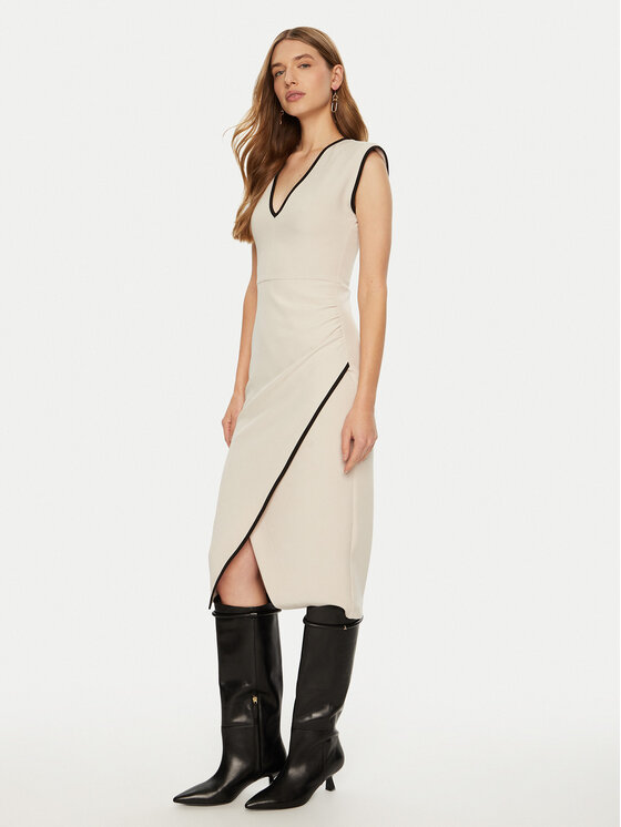 ACCESS FASHION ACCESS FASHION Rochie cocktail 44-3380-531 Crem Slim Fit