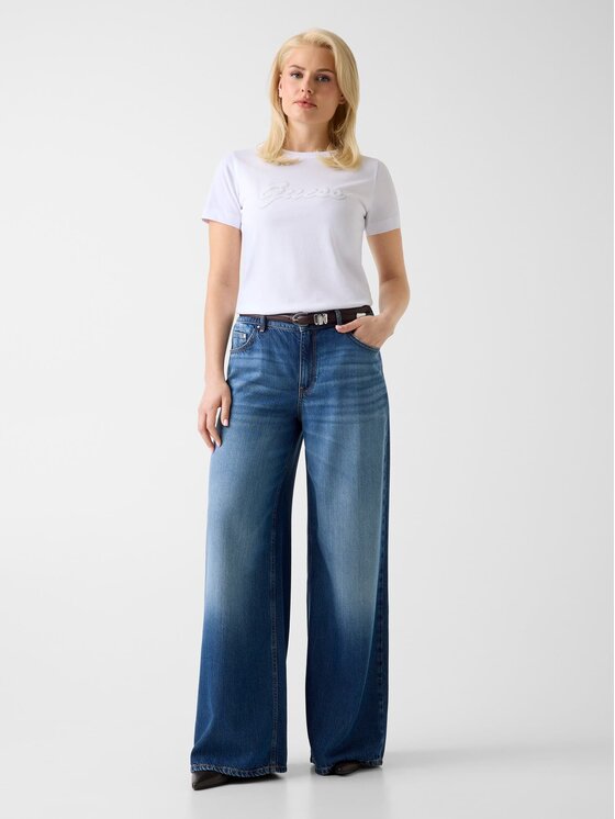 Guess Guess Marškinėliai 181234 Balta Classic Fit