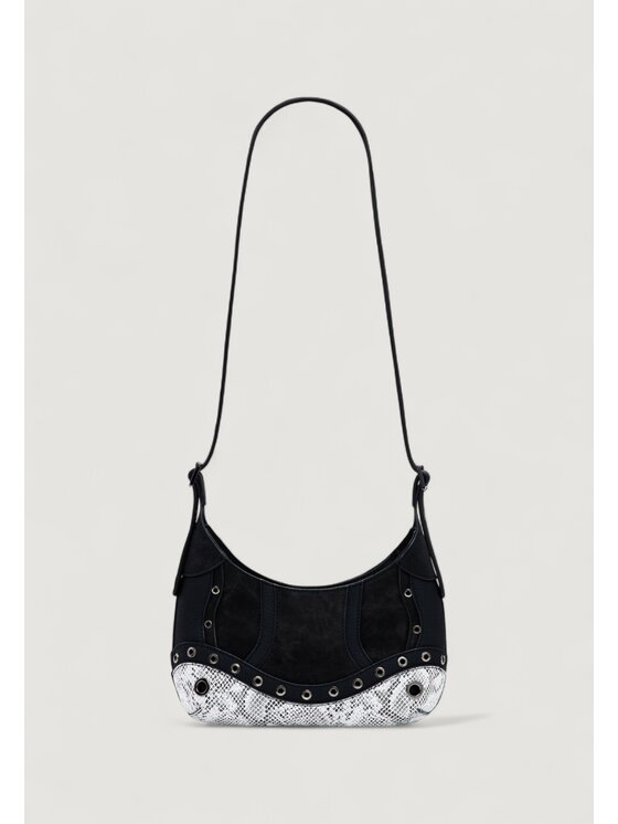 Desigual Desigual Torba BAG_SNAKE PATCH HAITI Czarny