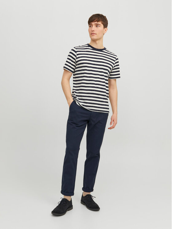 Jack & Jones Jack & Jones Chinosy Marco 12206198 Granatowy Slim Fit