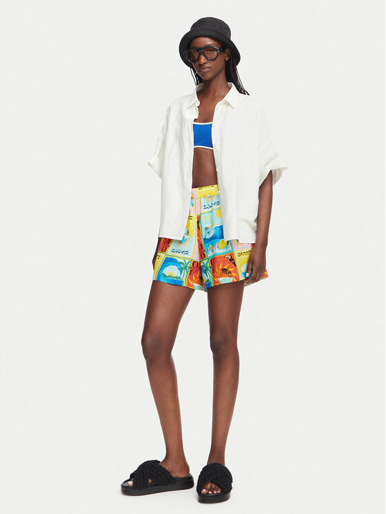 Roxy Roxy Шорти от плат Atlas Sunburn ERJNS03584 Цветен Regular Fit