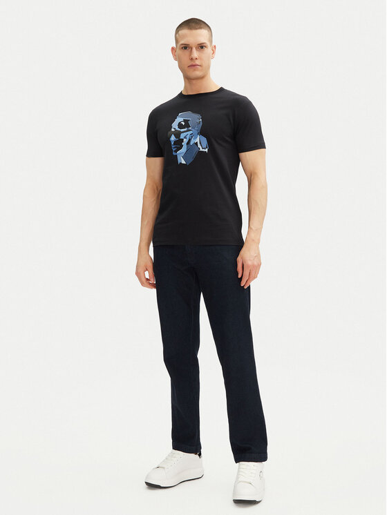 KARL LAGERFELD KARL LAGERFELD Tričko 755065 552241 Tmavomodrá Regular Fit