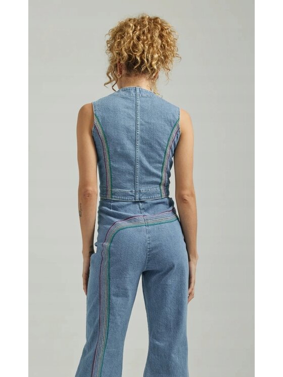 Lee Lee Kamizelka Pride Rainbow Vest Niebieski Basic Fit