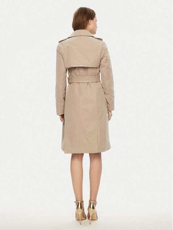 Guess Guess Trencz W5RL14 WGWD2 Beżowy Regular Fit