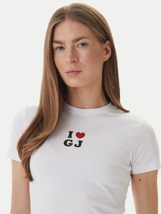 Guess Jeans Guess Jeans Тишърт W6GIB1 J1314 Бял Slim Fit