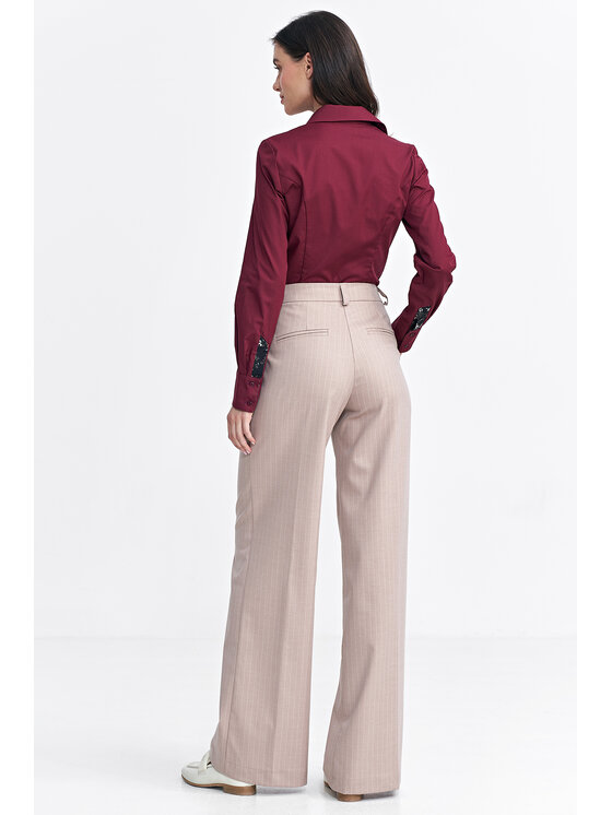 NIFE NIFE Košile K82 Bordó Regular Fit
