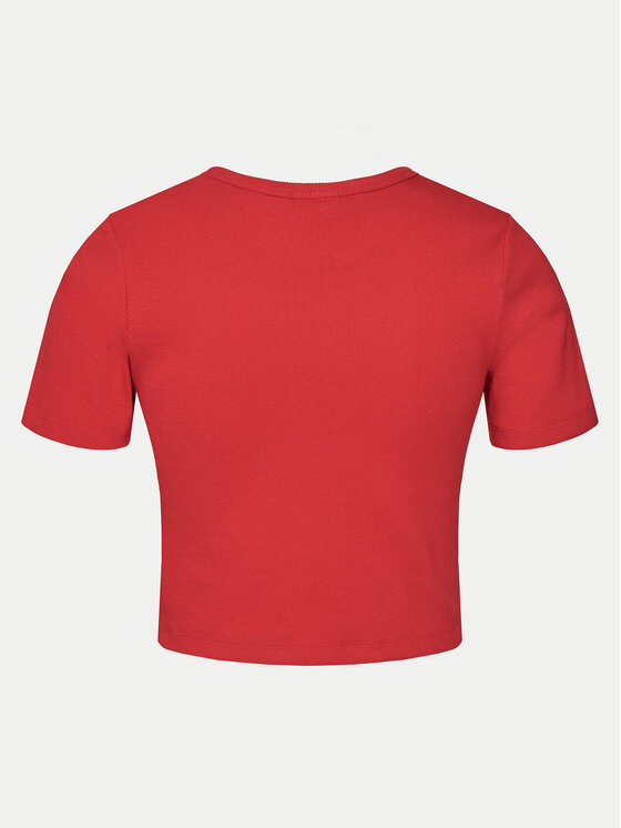 JJXX JJXX T-Shirt Florie 12217164 Červená Slim Fit