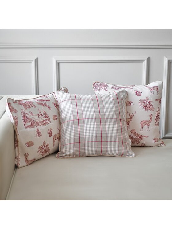 Roseberry Home Roseberry Home Poszewka dekoracyjna Toile de Jouy Red Forest Czerwony