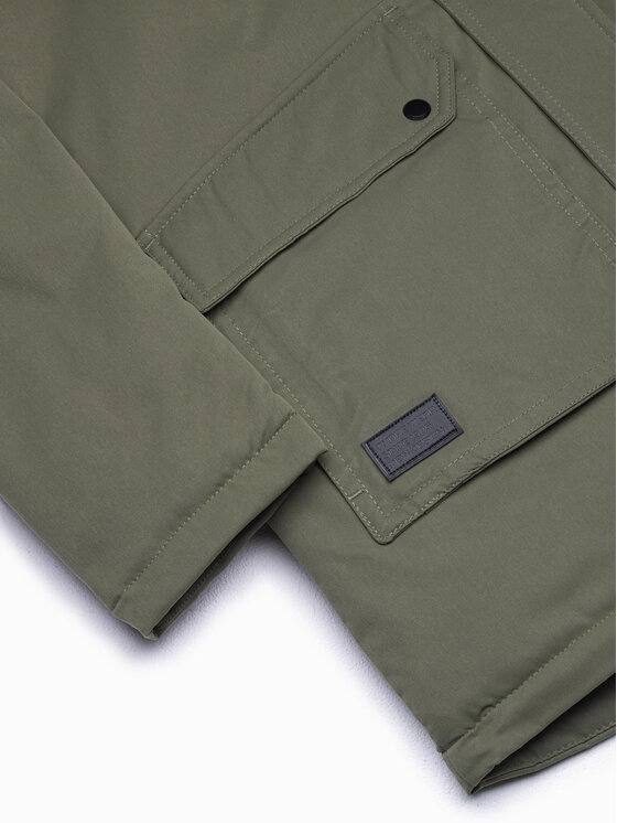 Ombre Ombre Parka OM-JALJ-0131 Khaki Regular Fit