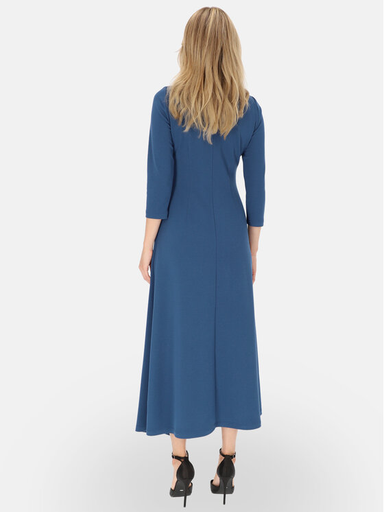 L’AF L’AF Sukienka dzianinowa Brenda Niebieski Regular Fit