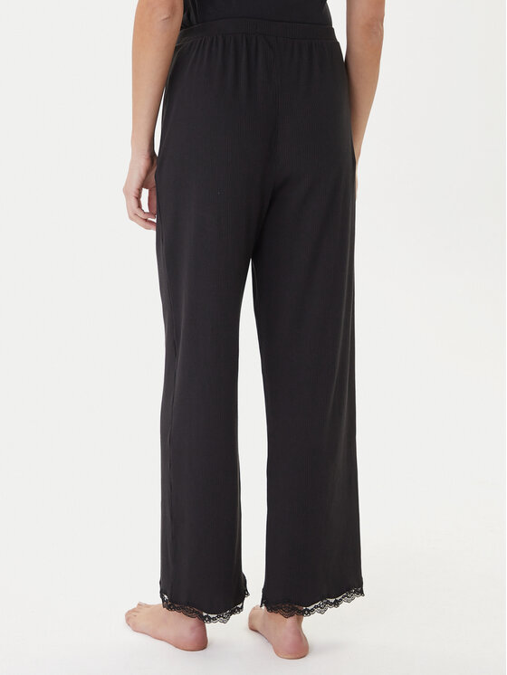 Tommy Hilfiger Tommy Hilfiger Pyjamahose UW0UW06074 Schwarz Regular Fit