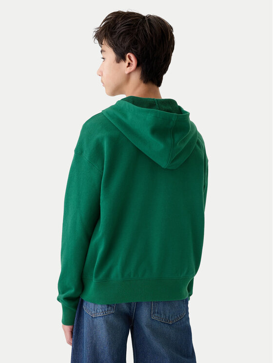 Gap Gap Majica dugih rukava 542315-01 Zelena Relaxed Fit