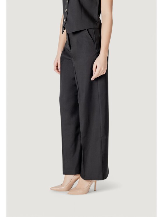 ICHI ICHI Pantaloni da donna IHZIMMIE PA5 Nero Palazzo Fit