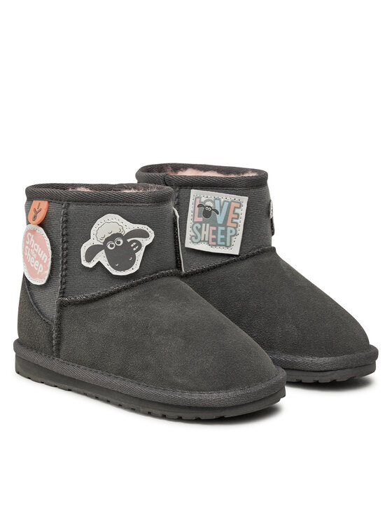 EMU Australia EMU Australia Čizme za snijeg Shaun The Sheep Play K13152 Siva