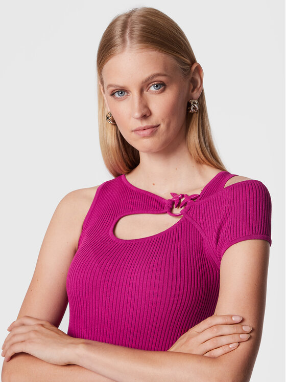 PINKO Pinko Sukienka dzianinowa Ace 1G17TZ Y7VP Fioletowy Slim Fit