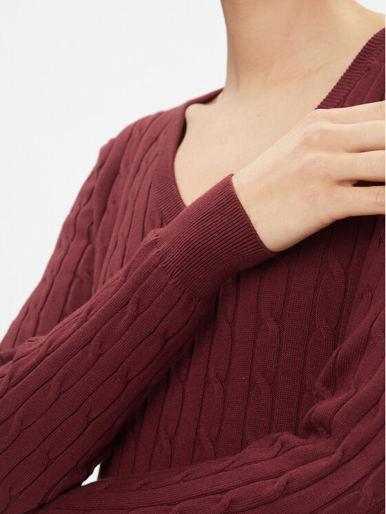 Gant Gant Sweater 4800101 Bordó Slim Fit