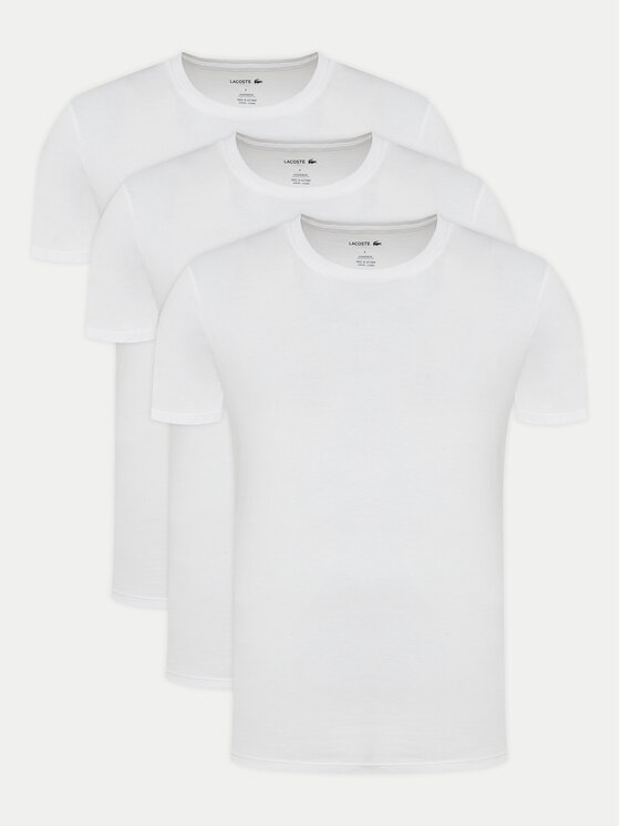 Lacoste Σετ 3 T-Shirts TH9007 Λευκό Slim Fit