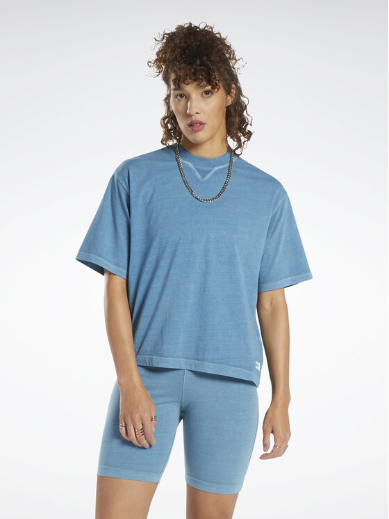 Reebok Tricou Classics Natural Dye Boxy T-Shirt HT7857 Albastru