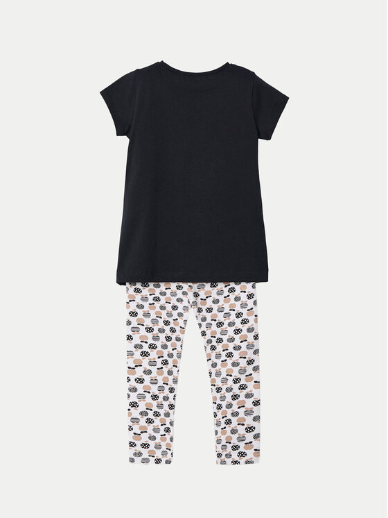 Mayoral Mayoral Set tricou și leggings 3713 Negru Regular Fit