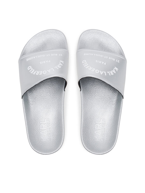 KARL LAGERFELD KARL LAGERFELD Šľapky Kondo 2.0 KL80908A Strieborná