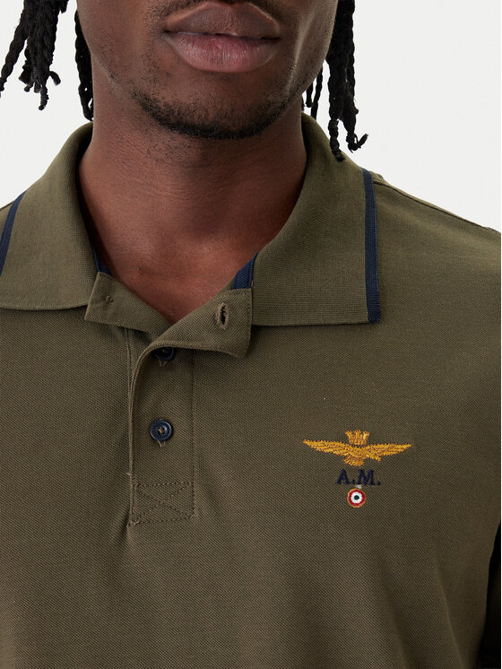 Aeronautica Militare Aeronautica Militare Polo 261PO1308UP00082 Haki Regular Fit