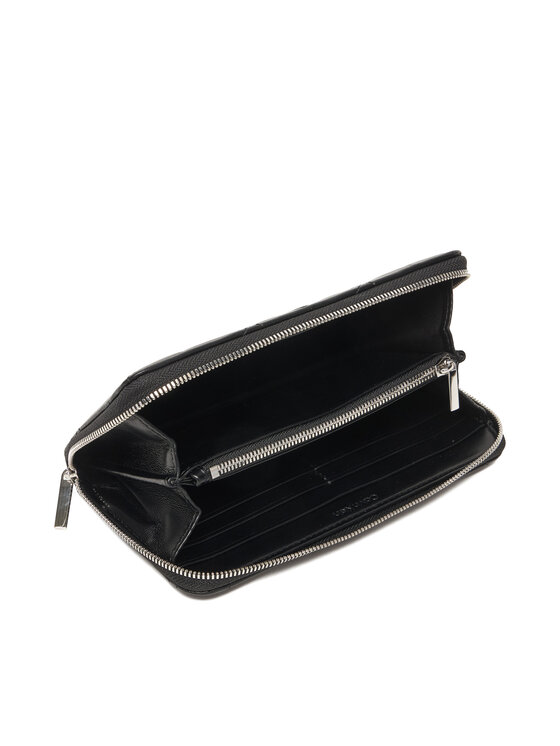 Calvin Klein Calvin Klein Portafoglio Quilted Long Zip Around LV04F1122G Nero
