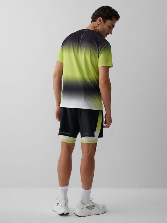 4F 4F Szorty sportowe RHYTHMS OF THE ROAD Czarny Regular Fit